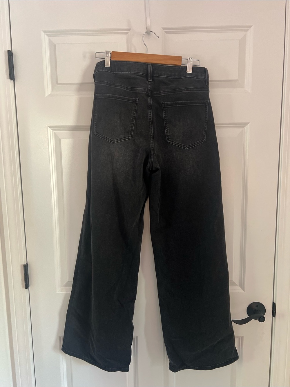 Quince Bella Stretch Wide Leg Jeans Faded Black - Picture 6 of 7